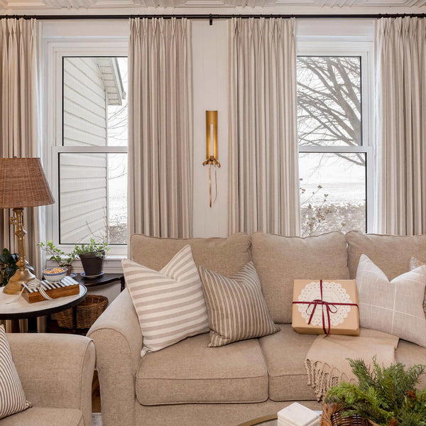 Alfred Stripe Linen Custom Curtains