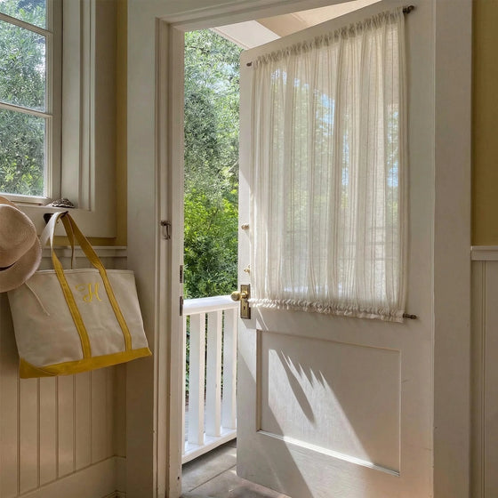 Thin Stripe,Amber Stripe Pattern Door Curtains