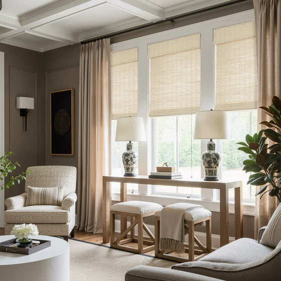 Winter Straw,Everett Ramie Jute Woven Wood Shades