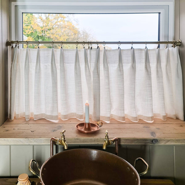 Lesley Linen Blend Cafe Curtains