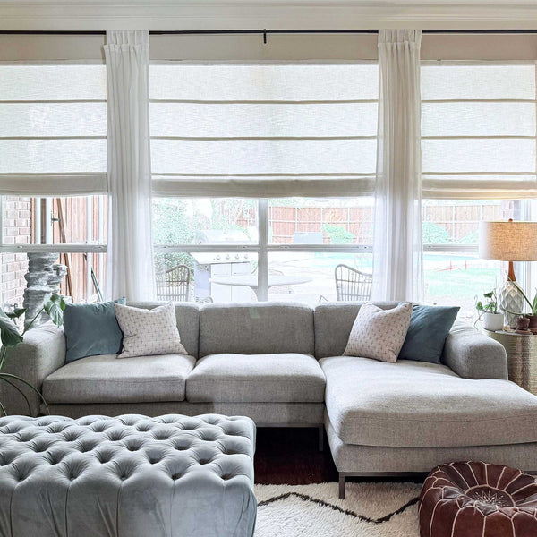 Sabrina Custom Linen Roman Shades