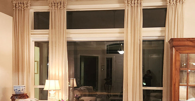 Customer Story: Custom Knot Top Living Room Curtains