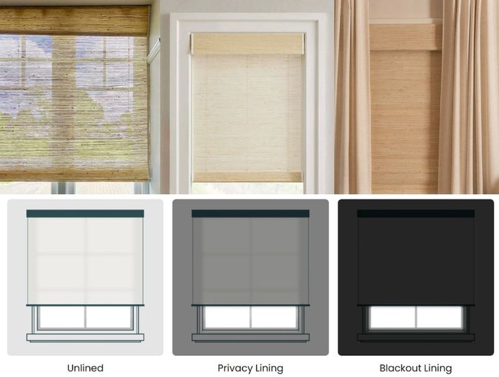 How to Choose Lining for Bamboo & Woven Wood Shades？