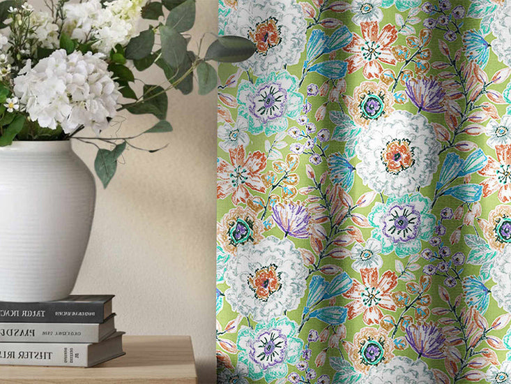 How to Create a Tropical Forest Nook with Pattern Curtains？