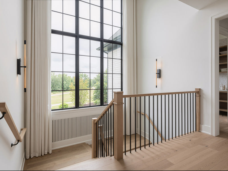Safe installation of staircase curtains using proper equipment