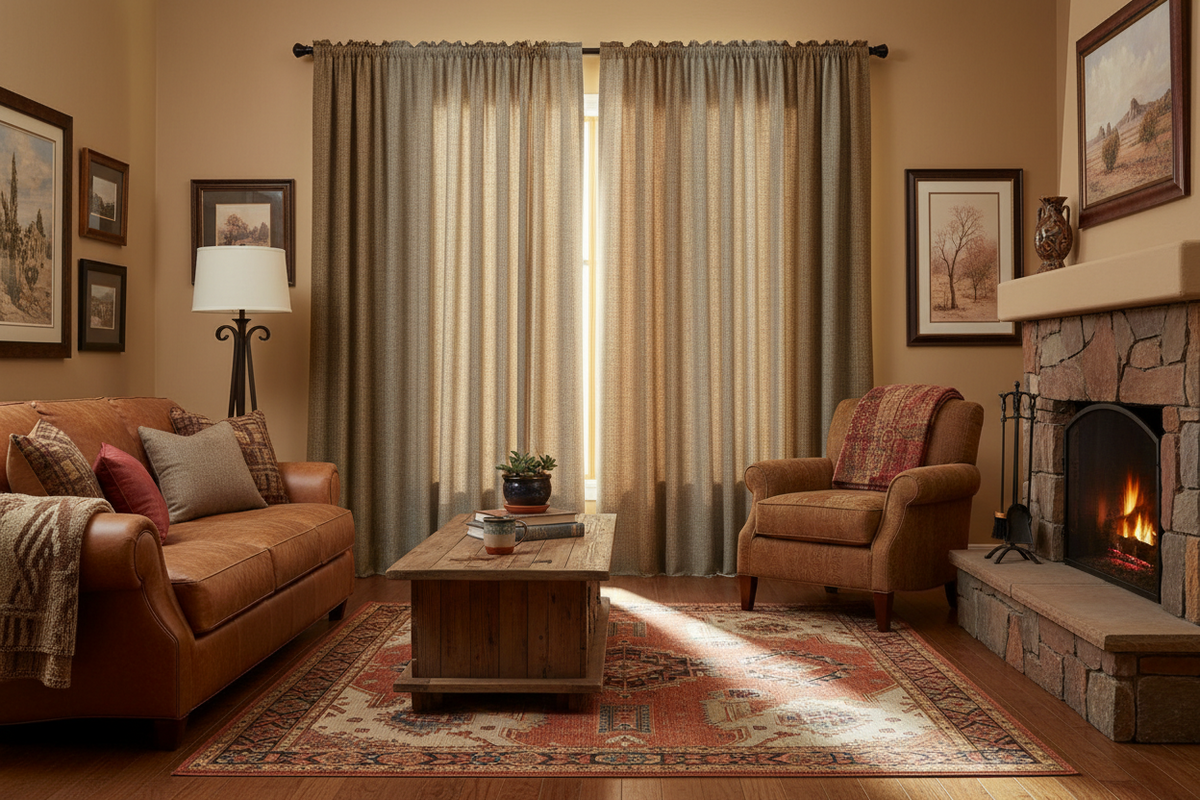 Premium curtains reducing harsh afternoon sunlight in a sunny living room