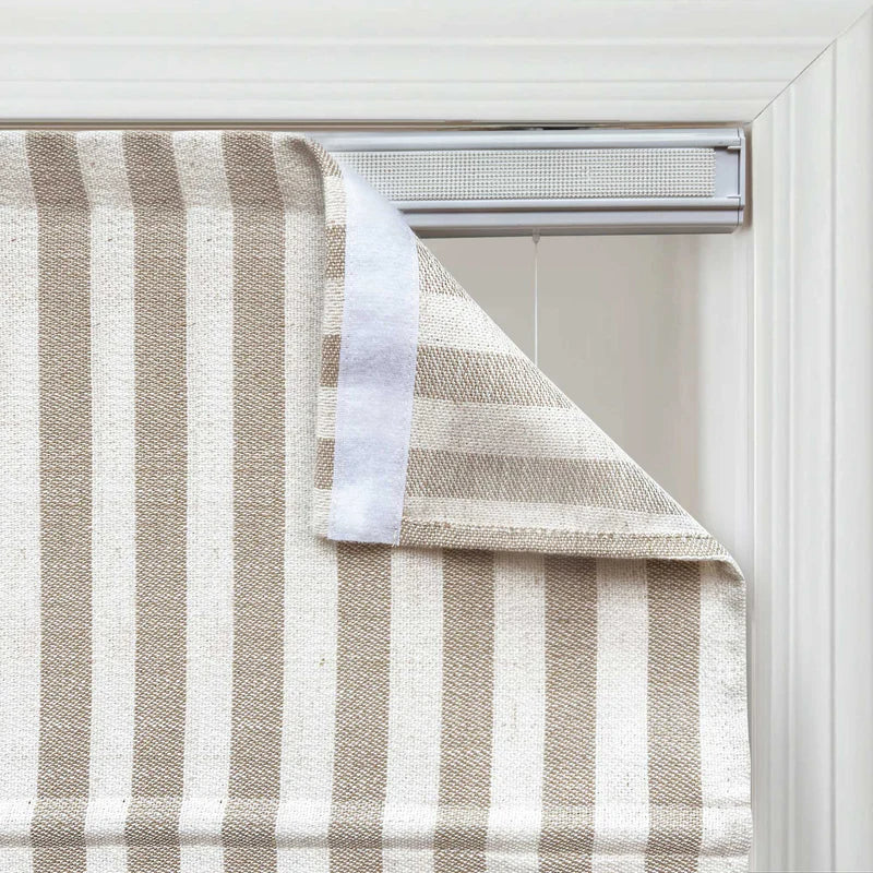 Privacy shades in modern apartment window