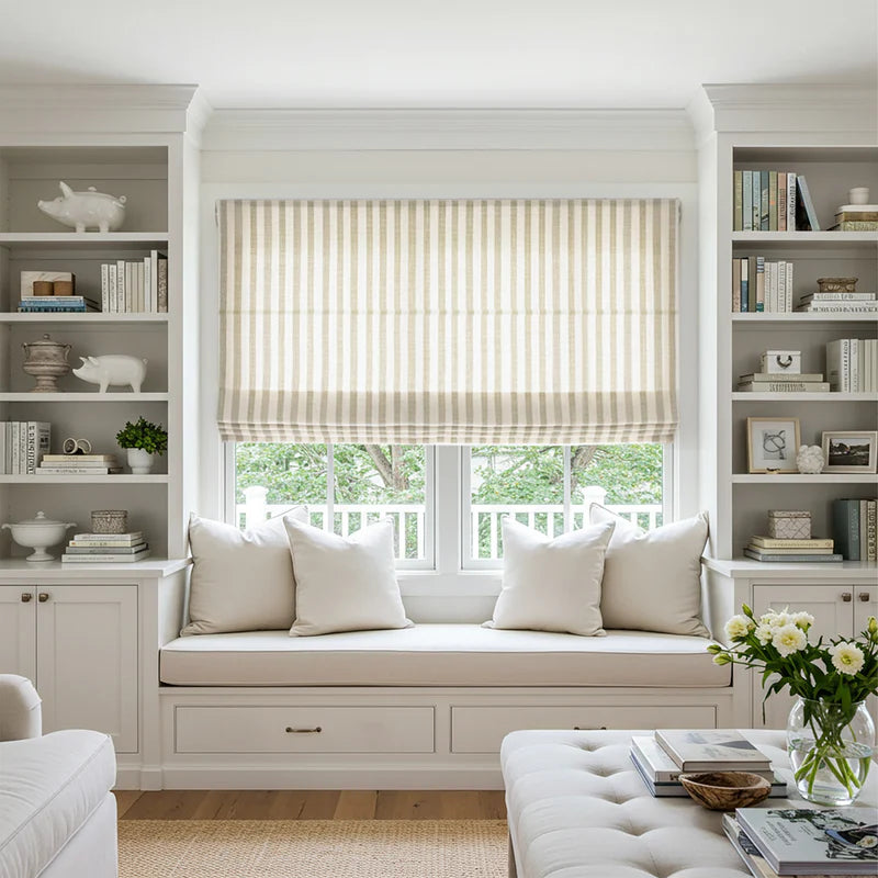 No drill roman shades for rental apartments with renter friendly installation