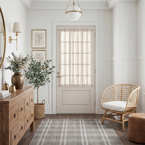 Thin Stripe,Amber Stripe Pattern Door Curtains