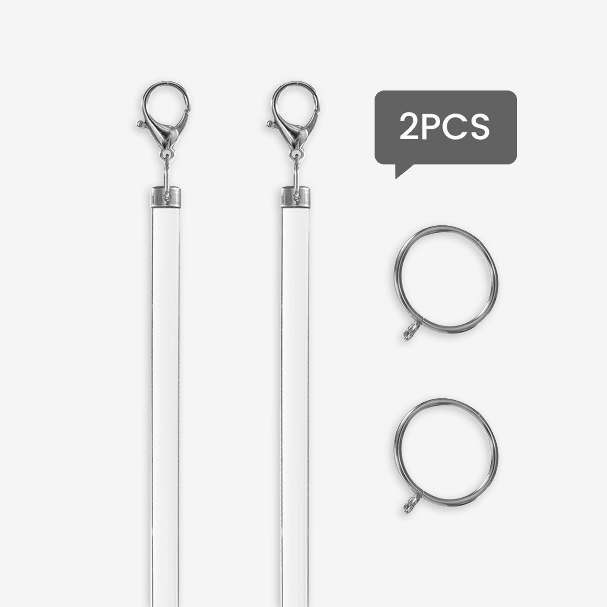 Bob Clear Acrylic Drape Wands Set of 2pcs