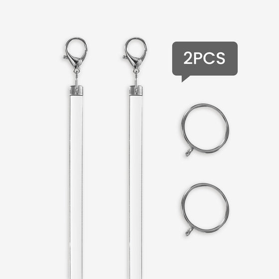 Bob Acryl-Vorhangstäbe, 2er-Set