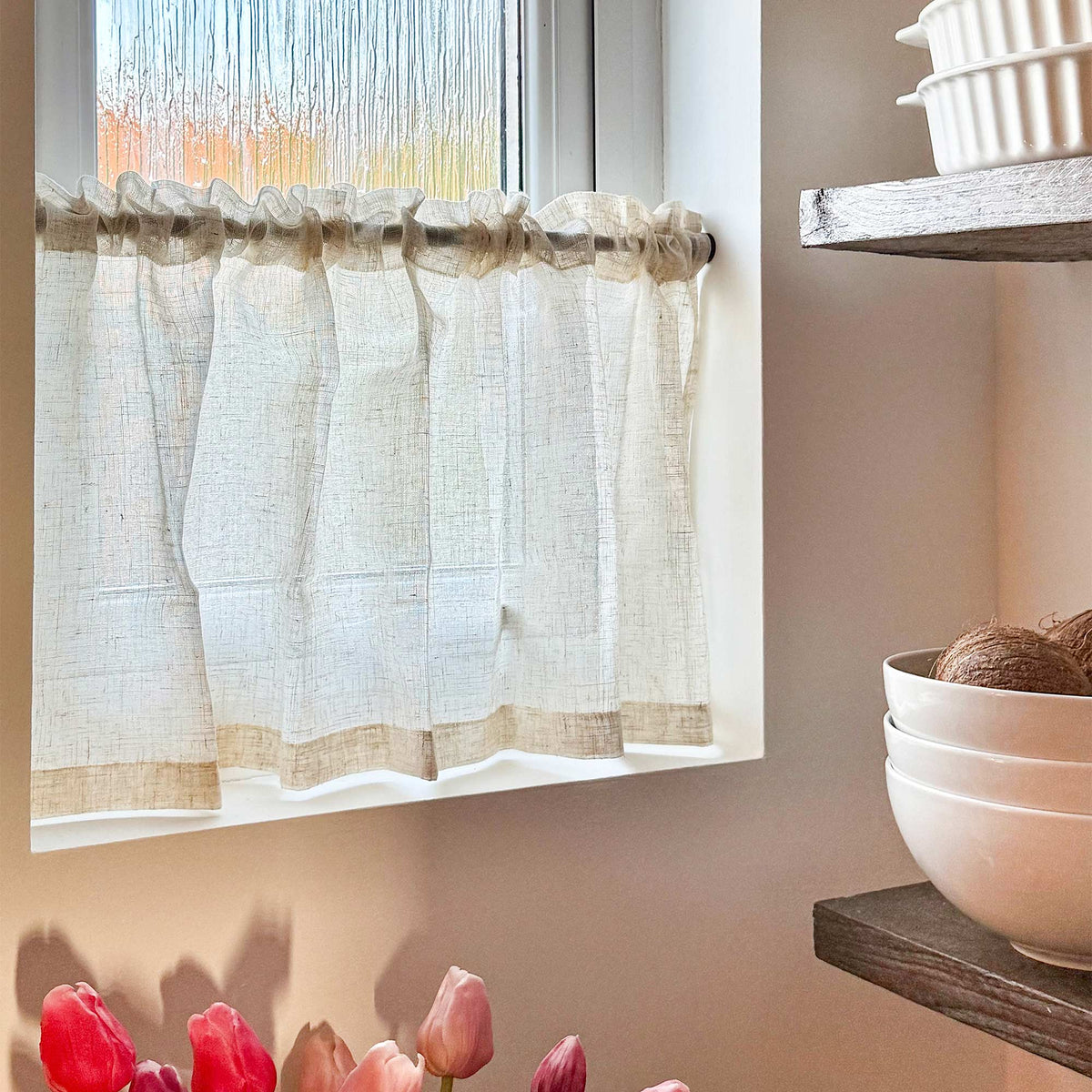 Bensen Linen Semi Sheer Cafe Curtains – Curtarra