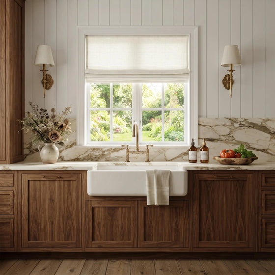 Neutral Beige,Blanche Cotton Blend Linen Look Roman Shades
