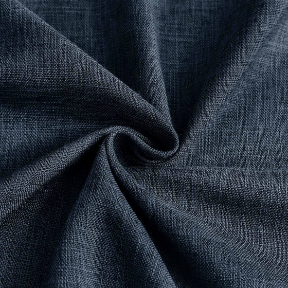 Midnight Blue,Catherine Crossweave Linen Look Custom Curtains