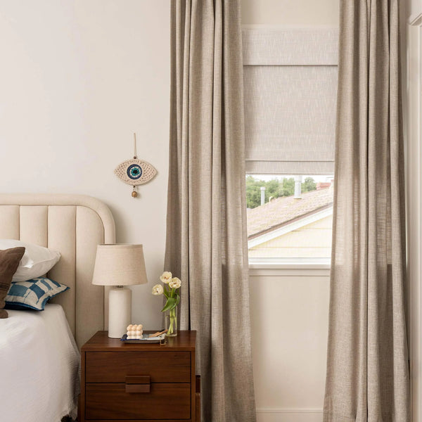 Catherine Crossweave Linen Look Custom Curtains