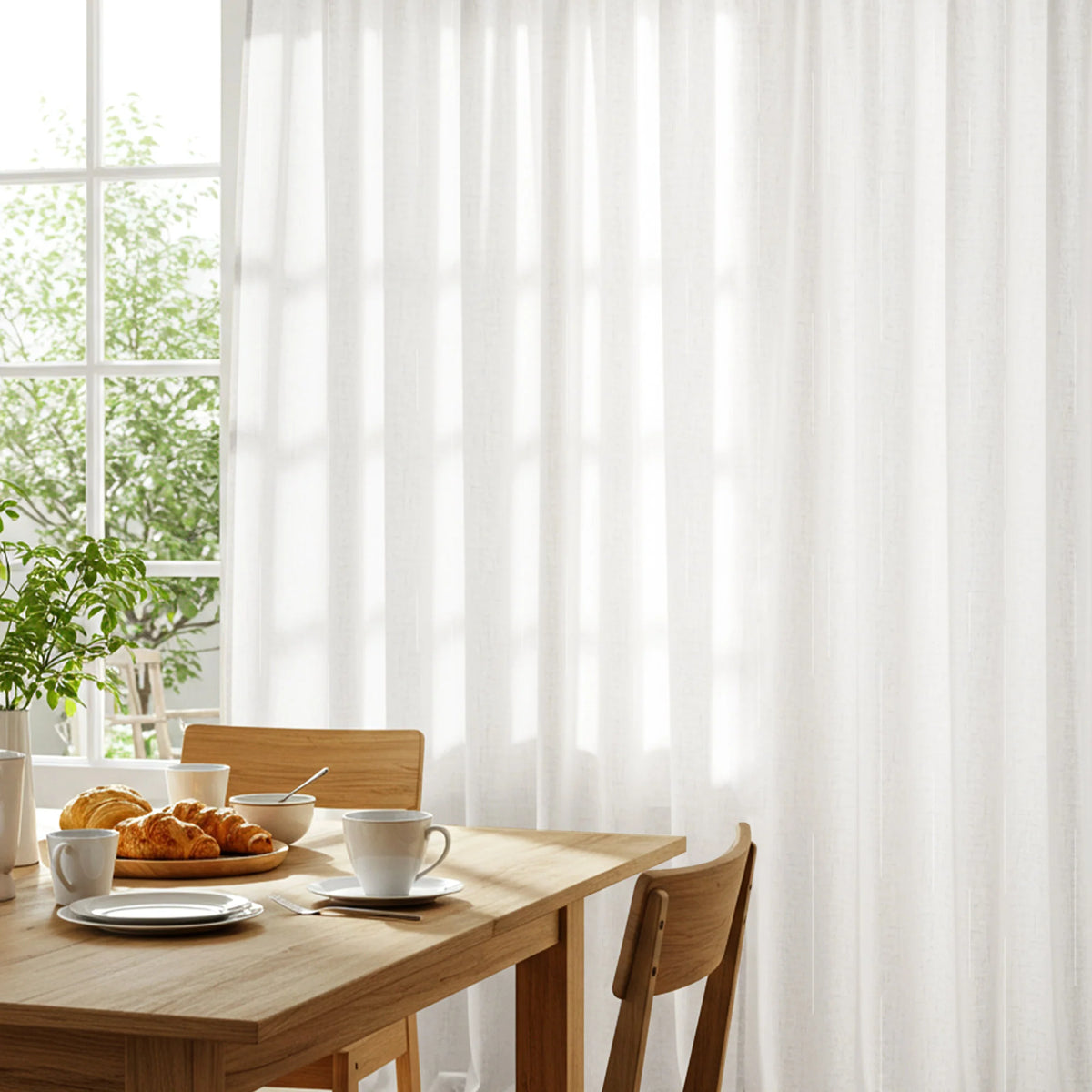 Custom curtains transforming apartment living room