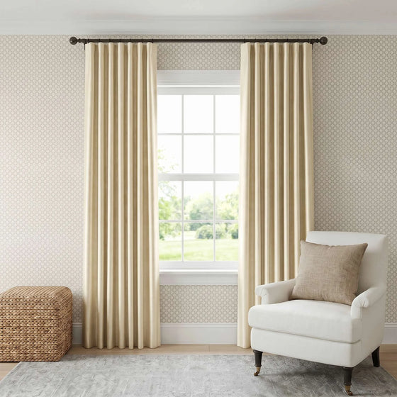Beige,Cindy Diamond Embossed Blackout Curtains
