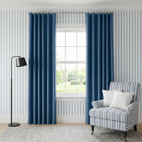 Navy,Cindy Diamond Embossed Blackout Curtains