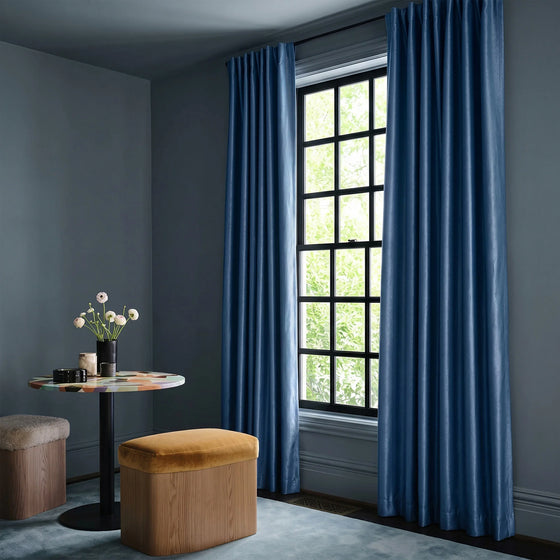 Navy,Cindy Diamond Embossed Blackout Curtains