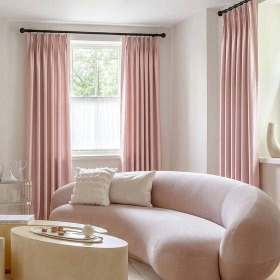 Pink,Cindy Diamond Embossed Blackout Curtains