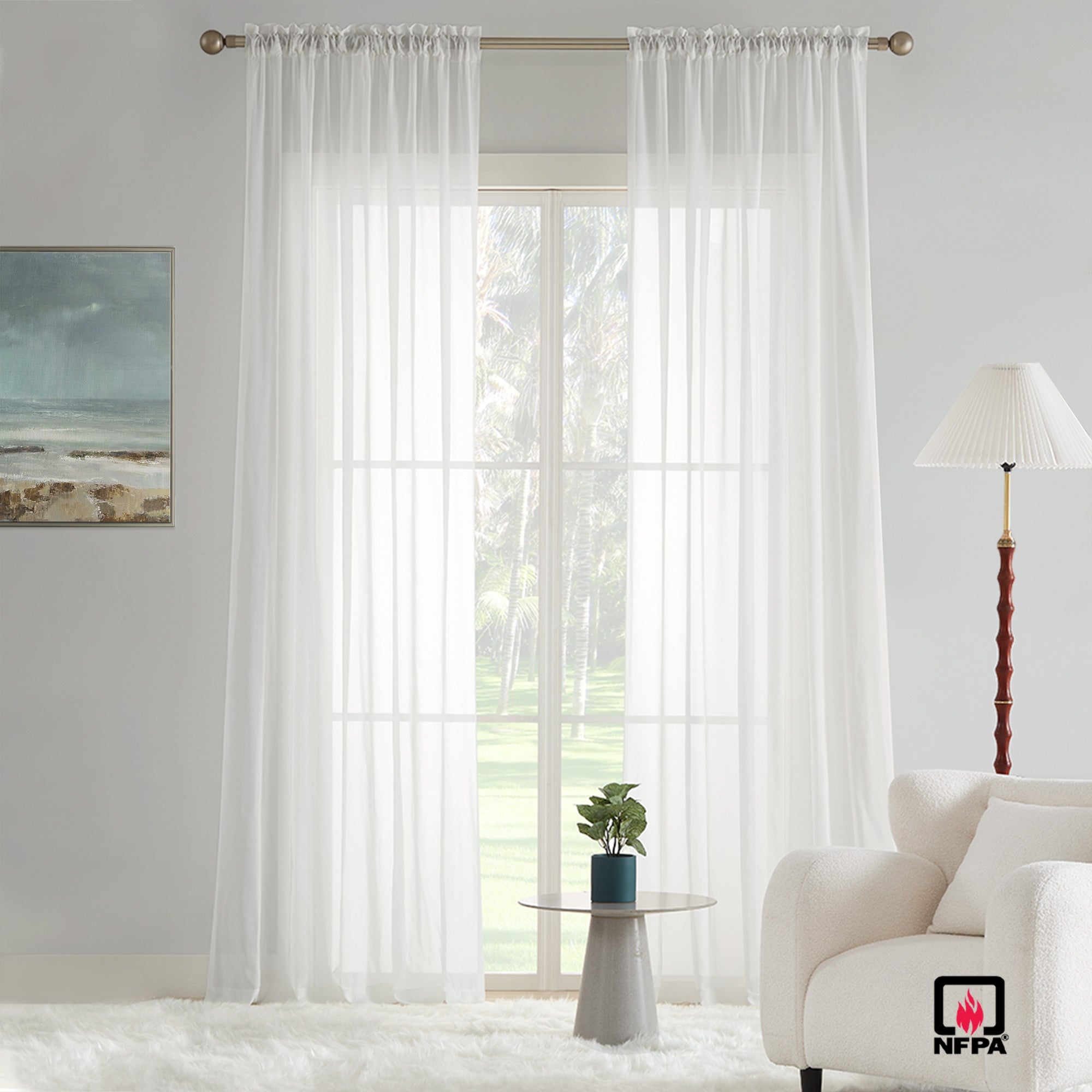 Liz Solid Flame Retardant Sheer Curtains Curtarra Liz Solid Flame Retardant Sheer Curtains Curtarra