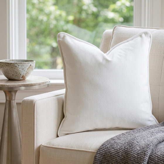 Ivory,Custom Made Verona Velvet Pillow Cover 1 Piece