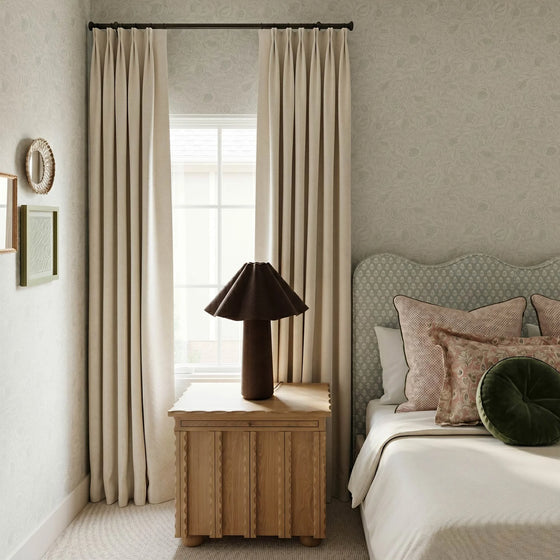 Cashmere Sand,Dawn Minimalist Plain Wool Curtains