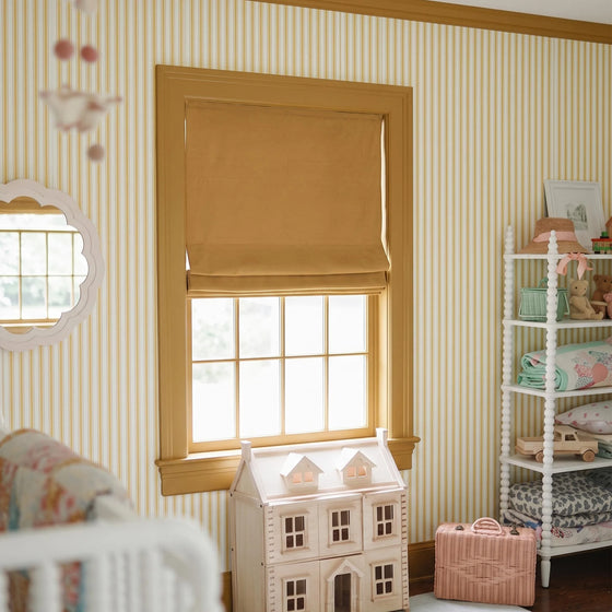 Camel,Elma Soft Blackout Velvet Roman Shades