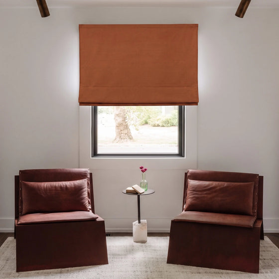 Warm Brown,Elma Soft Blackout Velvet Roman Shades