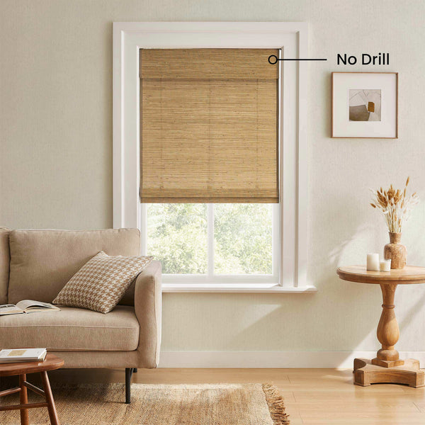 Eloise No Drill Jute Woven Wood Shades