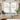 White,Emily Leaves Pattern Sheer Cafe Curtains