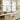 White,Emily Leaves Pattern Sheer Cafe Curtains