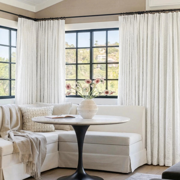Evelyn Paisley Jacquard Linen Curtains