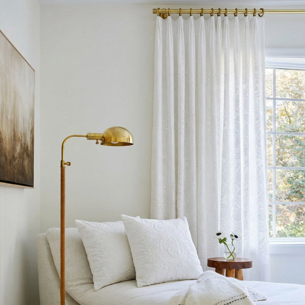 Evelyn Paisley Jacquard Linen Curtains