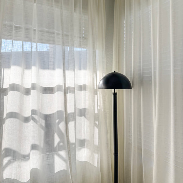 Flora Linen Semi Sheer Curtains