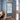 Aqua,Flora Linen Semi Sheer Door Curtains