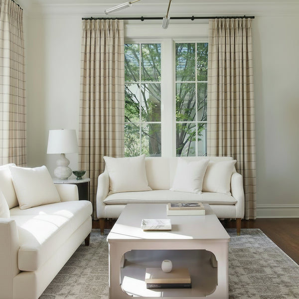 Gwen Heritage Check Wool Curtains