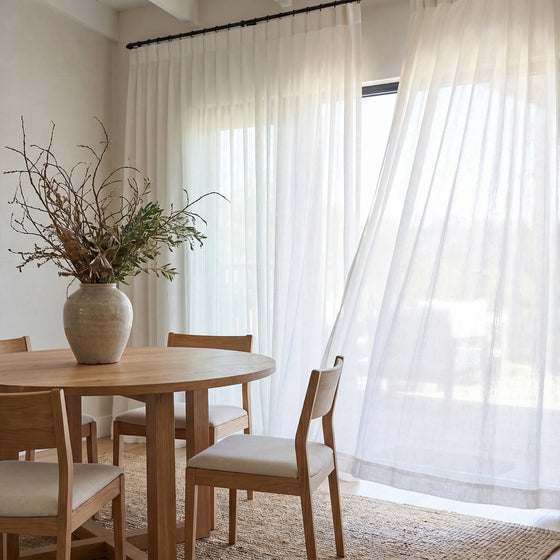 Oyster,Hazel Belgian Linen Curtains