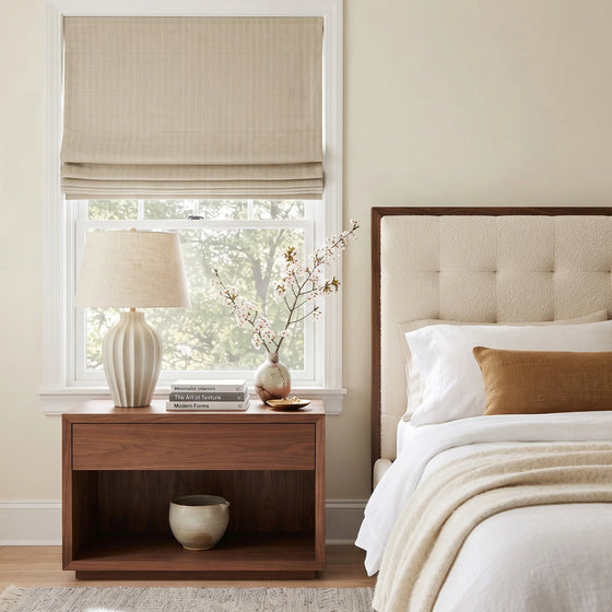 Light Coffee,Henry Herringbone Wool Roman Shades