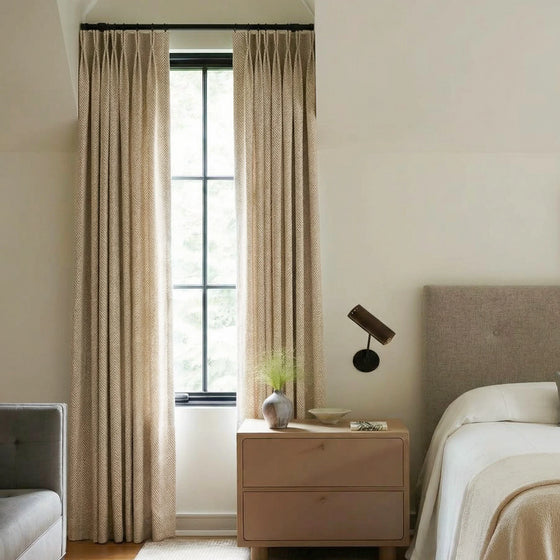 Light Coffee,Henry Herringbone Wool Curtains