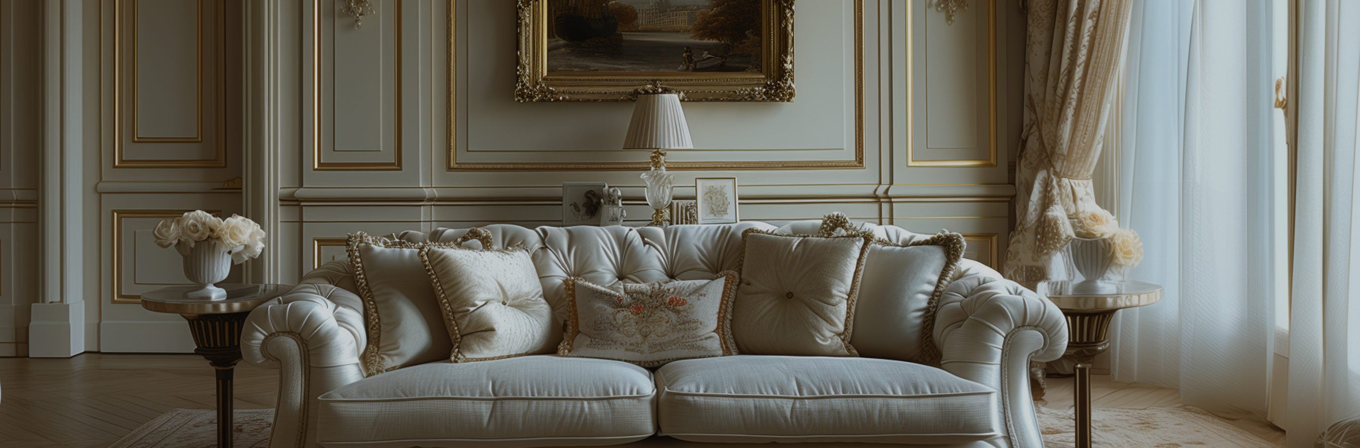 Jolie toile de jouy patterned custom curtains