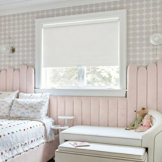 White,Julian 100% Blackout Custom Roller Shades