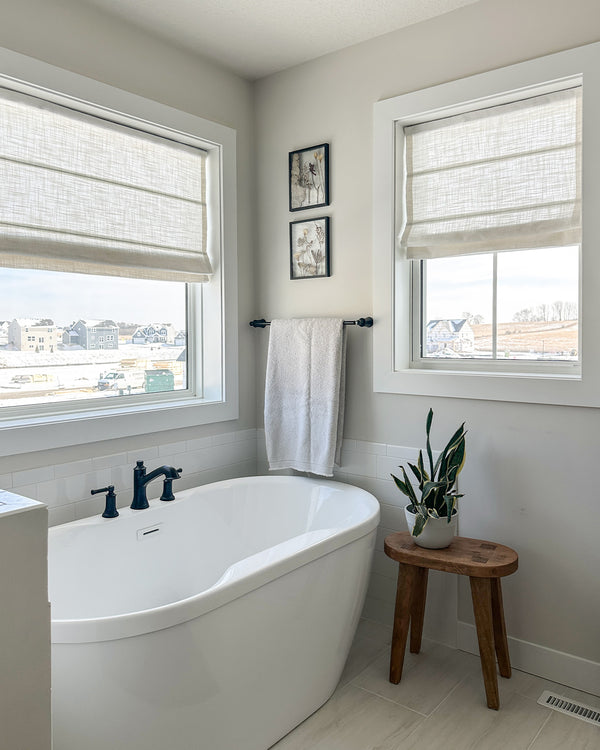 Lesley Custom Linen Roman Shades