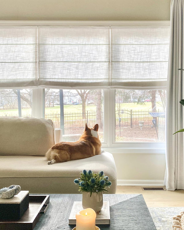 Lesley Custom Linen Roman Shades