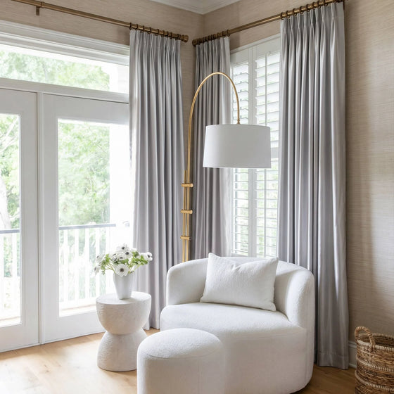 Light Gray,Laura Crystal Velvet Custom Curtains