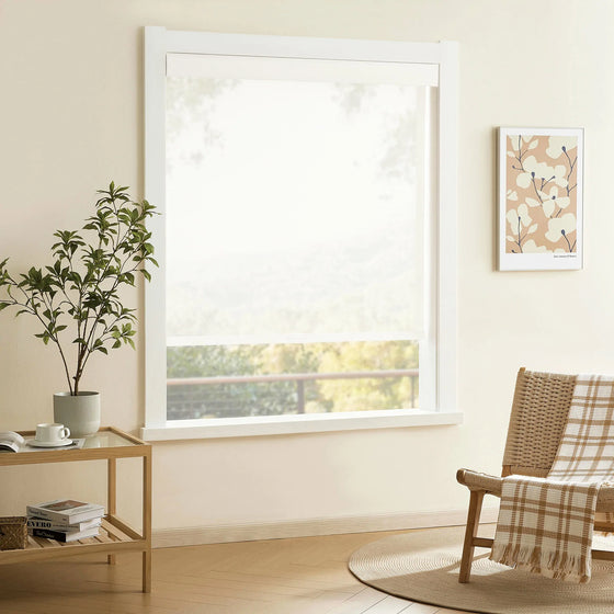 Ivory 5%, Leo Custom Weave Solar Shades