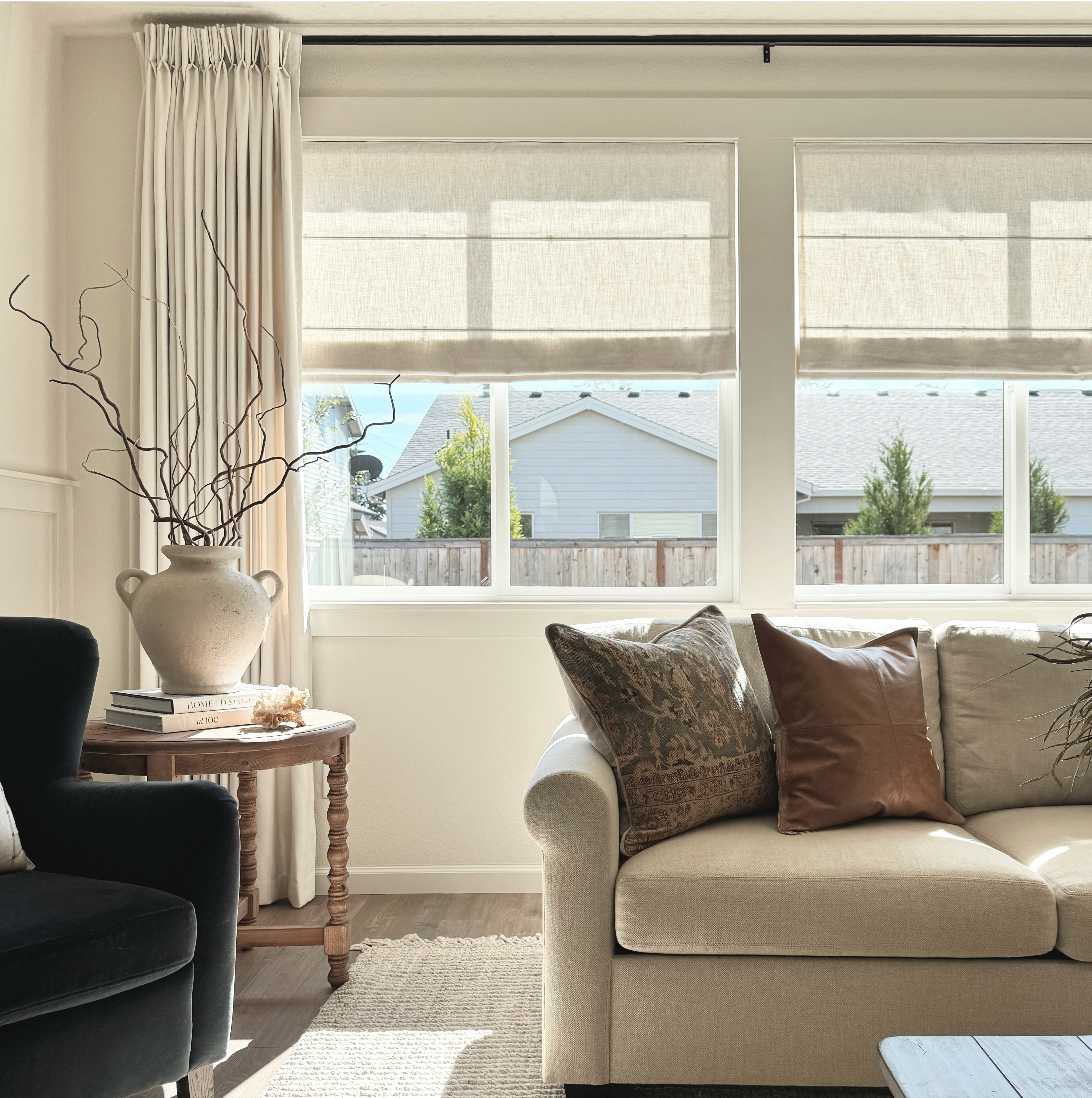 Roman Matrials Lesley Custom Linen Roman Shades– Curtarra
