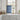 Blue,Lesley Linen Blend Cafe Curtains