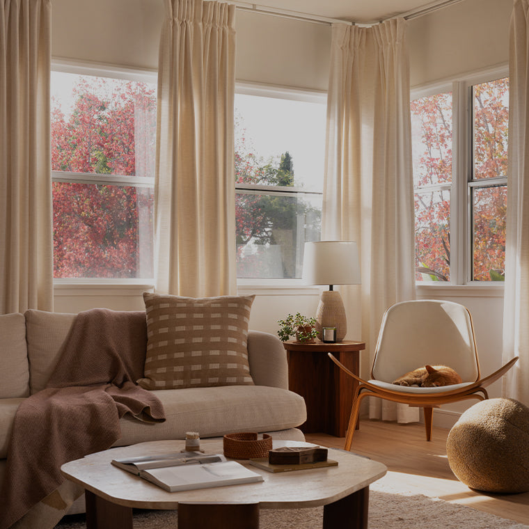 New Year home refresh featuring soft curtains and natural light for a calm, cozy interior.