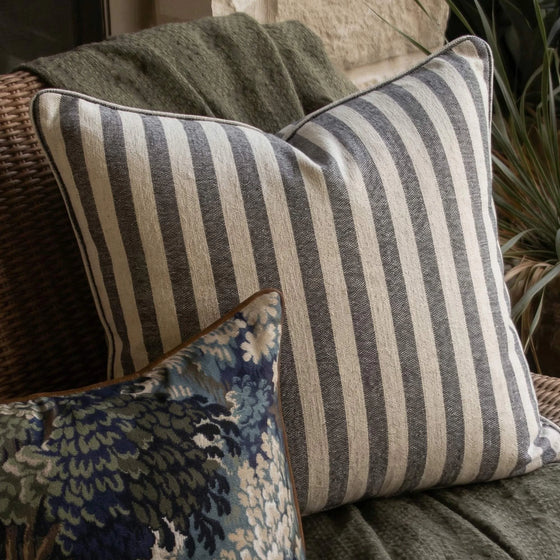 Charcoal,Custom Made Alfred Stripe Pillow Cover 1 Piece